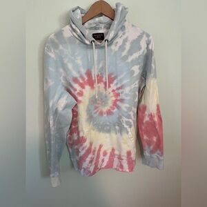 Tie-Dye Hoodie in Blue, Pink, and Yellow